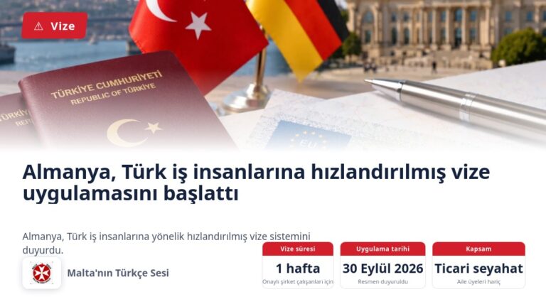 Almanya, Türk iş insanlarına hızlandırılmış vize uygulamasını başlattı