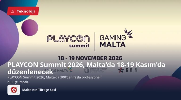 PLAYCON Summit 2026, Malta’da 18-19 Kasım’da düzenlenecek